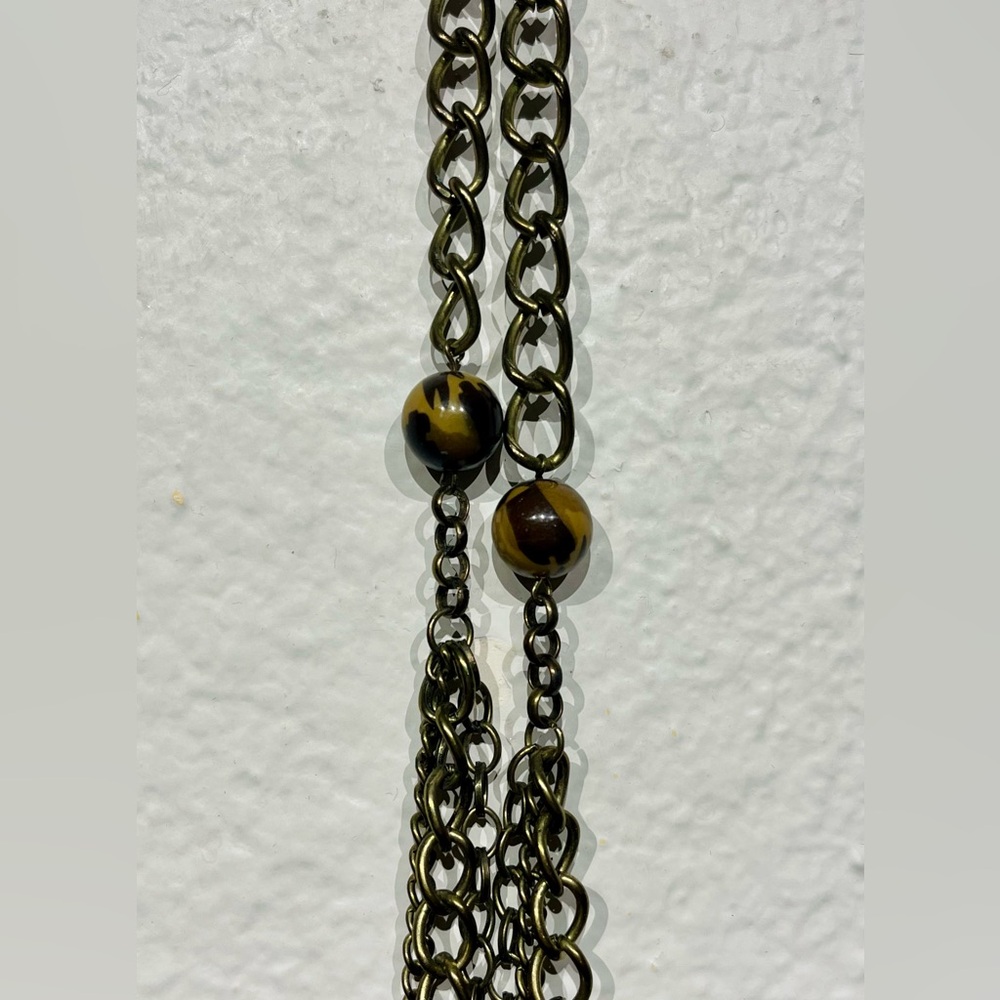 Vintage Gold-tone Multi-strand Chain Necklace